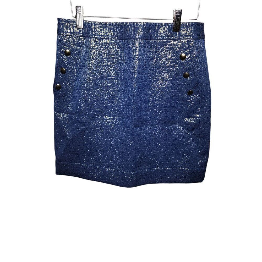 New Banana Republic Heritage Skirt Short Shimmery Womens Size 2 Blue